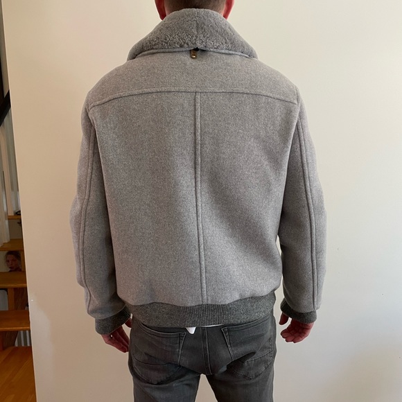 Mackage Aeron fur trimmed wool bomber - Picture 3 of 7